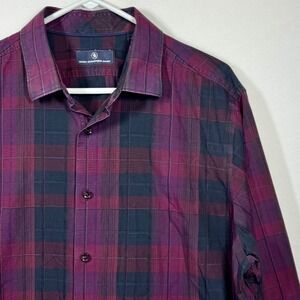 Hart Schaffner Marx Plaid Button Down Shirt Long Sleeve Sz XL
